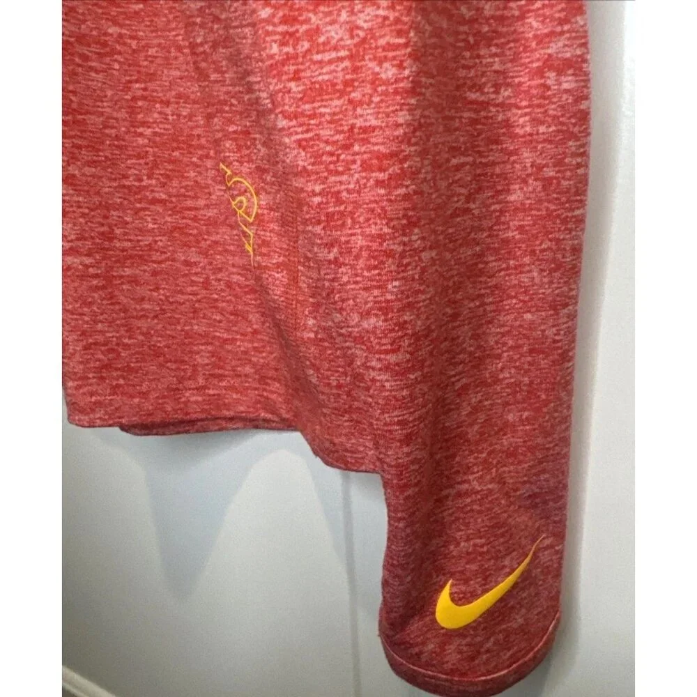 Team Apparel Nike Dri Fit Red‎ 1/4 Zip Kansas City Chiefs Long Sleeve Shirt Sz M